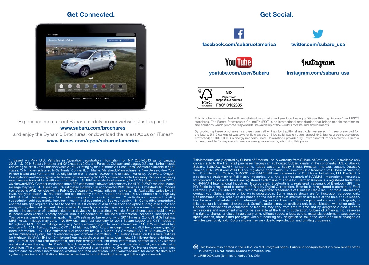 2014 Subaru Brochure Page 5